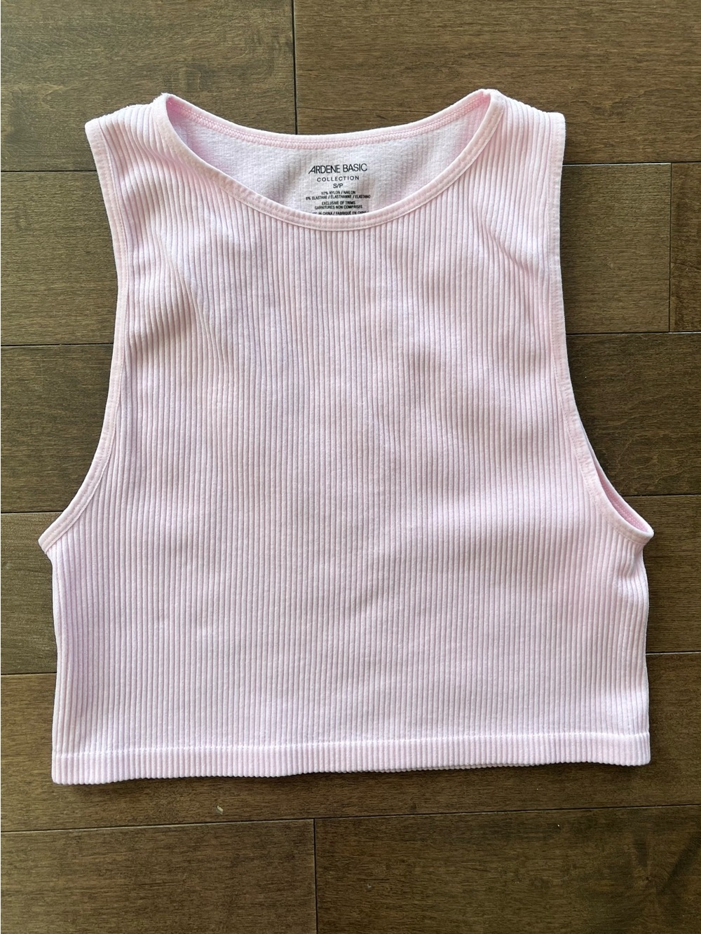 Ardene Light Pink Ribbed Crop Tank